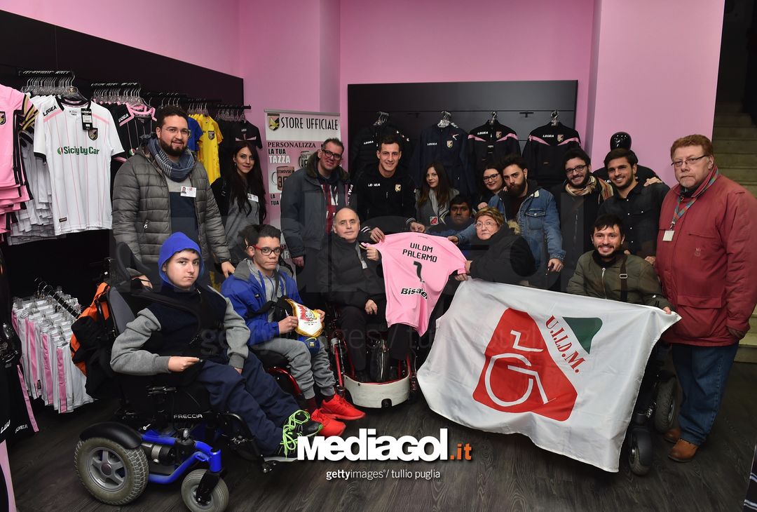  PALERMO, ITALY - JANUARY 24:  Mato Jajalo visits the club store at Stadio Renzo Barbera on January 24, 2018 in Palermo, Italy.  (Photo by Tullio M. Puglia/Getty Images)  