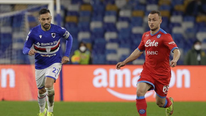 NAPLES, ITALY - JANUARY 09: Stanislav Lobotka of Napoli during the Serie A match between SSC Napoli v UC Sampdoria at Stadio Diego Armando Maradona on January 09, 2022 in Naples, Italy. (Photo by SSC NAPOLI/SSC NAPOLI via Getty Images) Spalletti: “Lobotka è il nostro Jorginho” - immagine 1