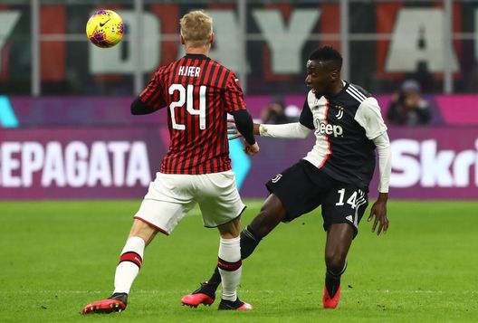 Simon Kjaer e Blaise Matuidi in Milan-Juventus di Coppa Italia (credits: GETTY Images) 