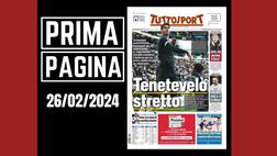 Prima pagina Tuttosport: Pioli, altro stop. A -4 da Allegri