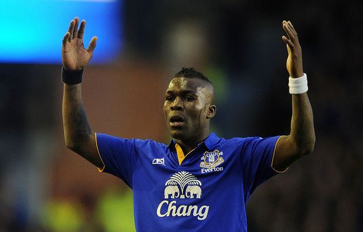LIVERPOOL, ENGLAND - JANUARY 21: Royston Drenthe of Everton reacts during the Barclays Premier League match between Everton and Blackburn Rovers at Goodison Park on January 21, 2012 in Liverpool, England. (Photo by Chris Brunskill/Getty Images) LIVERPOOL, ENGLAND - JANUARY 21: Royston Drenthe of Everton reacts during the Barclays Premier League match between Everton and Blackburn Rovers at Goodison Park on January 21, 2012 in Liverpool, England. (Photo by Chris Brunskill/Getty Images)