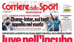 Prima Pagina, Corriere dello Sport: “Juve nell’incubo, si prepara Zidane. Zhang-Inter, sui tagli appello nel vuoto”