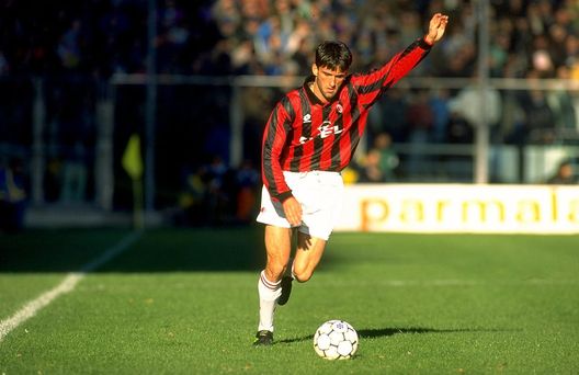 19 Jan 1995:  Christian Panucci of AC Milan in action during a Serie A match against Parma AC at the Ennio Tardini Stadium in Parma, Italy. The match ended in a 0-0 draw.  Mandatory Credit: Allsport UK /Allsport 