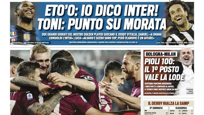 EDICOLA TS – Eto’o: “Io dico Inter! A Onana consiglio i nerazzurri” EDICOLA TS – Eto’o: “Io dico Inter! A Onana consiglio i nerazzurri” - immagine 1