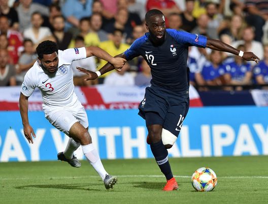 CESENA, ITALY - JUNE 18: Jay DaSilva of England and JonathanIkonè in action during the 2019 UEFA U-21 Championship Group C match between England and France at Dino Manuzzi Stadium on June 18, 2019 in Cesena, Italy. (Photo by Giuseppe Bellini/Getty Images) CESENA, ITALY - JUNE 18: Jay DaSilva of England and JonathanIkonè in action during the 2019 UEFA U-21 Championship Group C match between England and France at Dino Manuzzi Stadium on June 18, 2019 in Cesena, Italy. (Photo by Giuseppe Bellini/Getty Images)