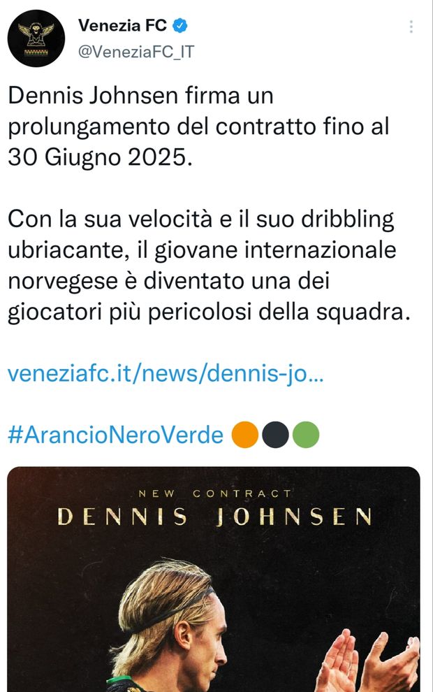 Venezia, stop di 3 settimane! E per Johnsen ecco anche il rinnovo…- immagine 2