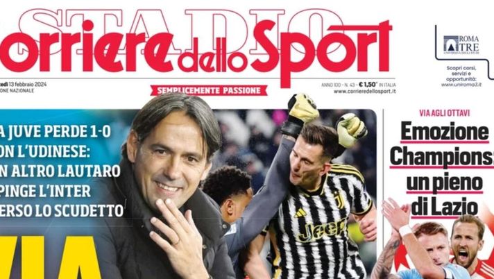prima pagina corriere dello sport oggi