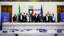 Olimpus Roma, i Blues al Coni per la cerimonia di presentazione del campionato
