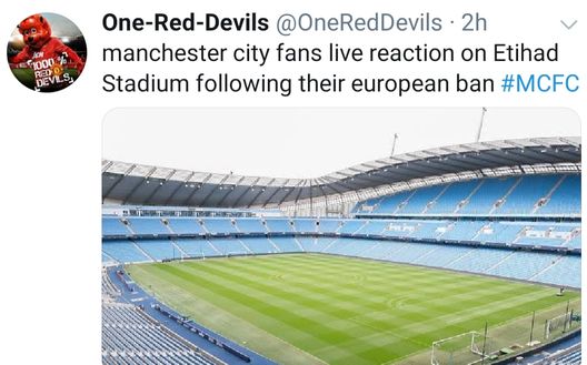 Senza tifosi, la protesta è il silenzio...ironizzano quelli dello United... Senza tifosi, la protesta è il silenzio...ironizzano quelli dello United...