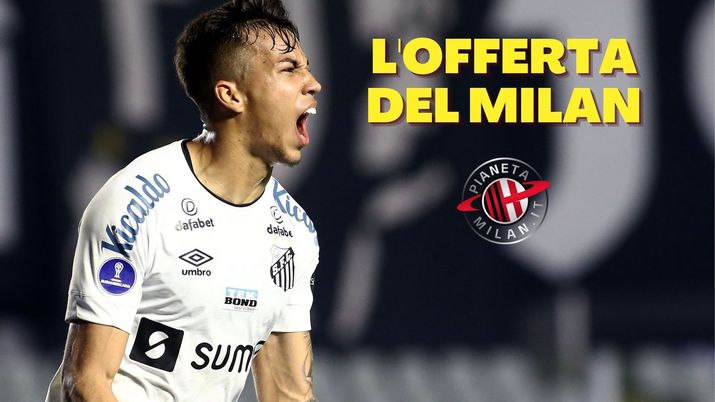 Kaio Jorge (attaccante Santos), obiettivo di calciomercato del Milan | AC Milan News (Getty Images) 