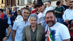 FOTO VN – Bati, Picchio e capitan Biraghi: tutti al calcio storico