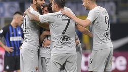 Inter-Roma 1-1 LE PAGELLE: Dzeko-El Shaarawy litigate più spesso. Zaniolo, l’uovo è vuoto