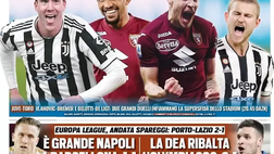 Prima Pagina, Tuttosport: “Derby gigante. E’ grande Napoli a Barcellona. La Dea…”