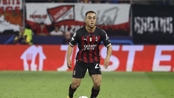 Sergiño Dest (difensore AC Milan) qui durante Salisburgo-Milan 1-1 (Champions League 2022-2023) | News (Getty Images) Sergiño Dest AC Milan Salisburgo-Milan 1-1 Champions League 2022-2023