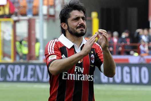 Gennaro Ivan Gattuso, ex centrocampista del Milan, nella sua ultima gara in rossonero (credits: GETTY Images) 