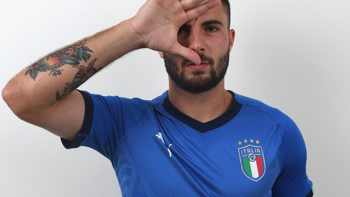 Patrick Cutrone, attaccante del Milan, qui con la maglia dell'Italia Under 21 per gli Europei 2019 (credits: GETTY Images) 
