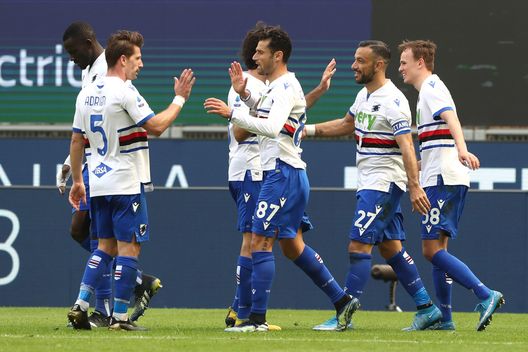 Sampdoria in goal contro il Milan Sampdoria in goal contro il Milan