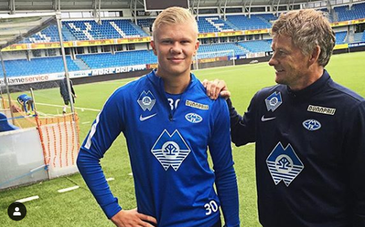 Haaland e Solskjaer ai tempi del Molde, in Norvegia Haaland e Solskjaer ai tempi del Molde, in Norvegia