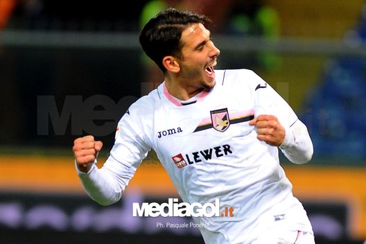 18-12-2016: GENOVA, GENOA-PALERMO CAMPIONATO SERIE A TIM 2016-2017
Esultanza Edoardo goldaniga Palermo