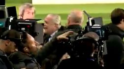 De Laurentiis spintona un cameraman dopo aver interrotto l’intervista di Politano