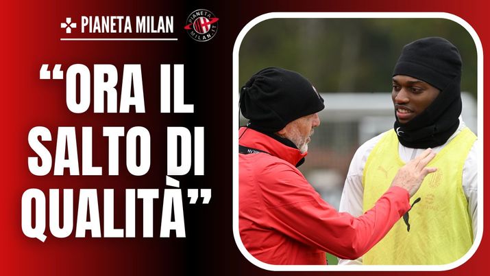 Stefano Pioli e Rafael Leao, tecnico e giocatore del Milan 03/04/2024 PianetaMilan.it