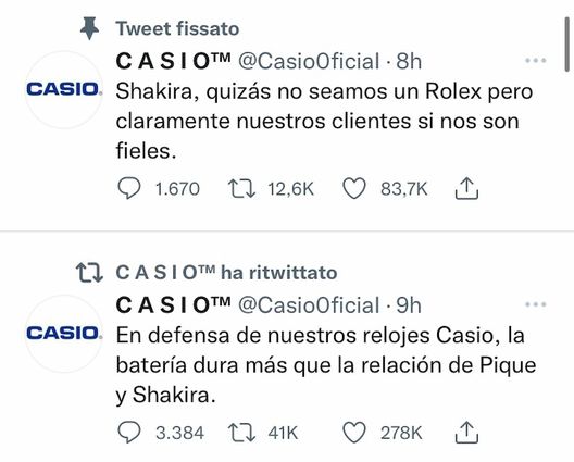 Shakira vs Piqué, il singolo spacca anche sui social: la risposta di Renault, gli sfottò Casio- immagine 3
