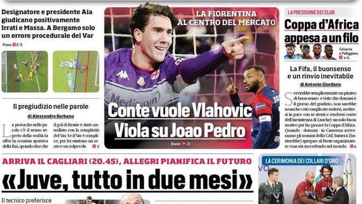 Prima Pagina, Corriere dello Sport: “Salernitana, stop Covid. E Immobile è positivo” Prima Pagina