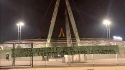 Juventus, lo striscione dei tifosi: “Mercenari, per noi il derby è vita”