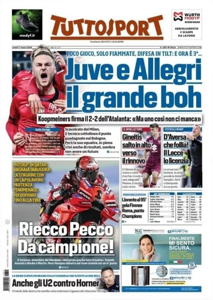 EDICOLA TS – Juve e Allegri, il grande boh: questa squadra sembra non avere futuro - immagine 1