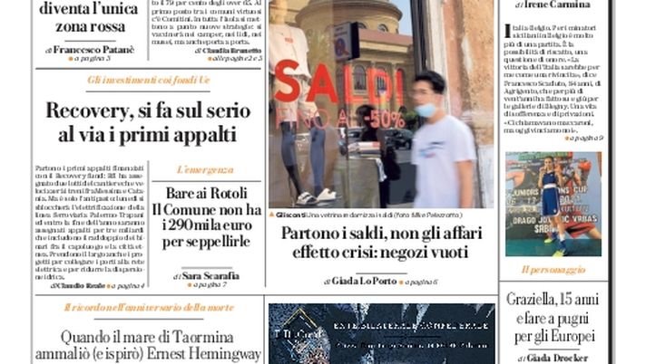Prima Pagina, La Repubblica-Palermo: &#8220;Belgio-Italia, la rivincita dei minatori&#8221; 