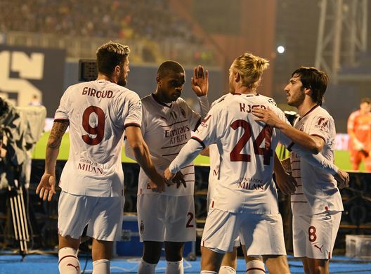 esultanza gol Gabbia AC Milan Dinamo Zagabria-Milan 0-4 Champions League 2022-2023