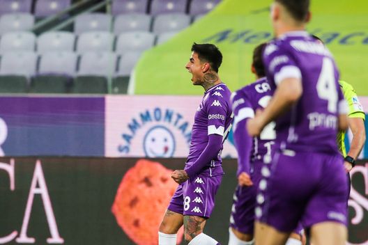 GERMOGLI PH: 21 MARZO 2021 FIRENZE STADIO ARTEMIO FRANCHI SERIE A FIORENTINA VS MILAN NELLA FOTO ESULTANZA GOL PULGAR GERMOGLI PH: 21 MARZO 2021 FIRENZE STADIO ARTEMIO FRANCHI SERIE A FIORENTINA VS MILAN NELLA FOTO ESULTANZA GOL PULGAR