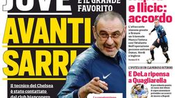 Corriere dello Sport, la prima pagina: “Juve, avanti Sarri”