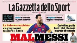 L’apertura de La Gazzetta dello Sport sul Barcellona: “MalMessi”