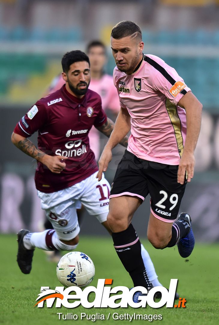  during the Serie B match between US Citta di Palermo and AS Livorno at Stadio Renzo Barbera on December 15, 2018 in Palermo, Italy. 