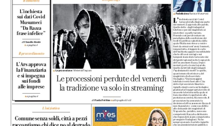 Prima Pagina, La Repubblica-Palermo: “L’allarme di Pasqua, Palermo vede rosso. Si avvicina la chiusura totale” 