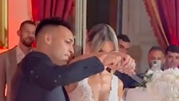 VIDEO / Matrimonio Lautaro e Agustina, il taglio della torta