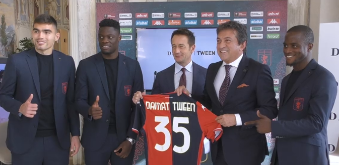 Genoa Damat-Tween (credit screenshot Twitter Genoa) Genoa Damat-Tween (credit screenshot Twitter Genoa)