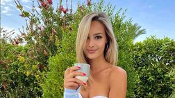 Vacanze in Salento per Viky Varga: buongiorno in costume e caffè in ghiaccio