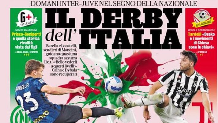 Prima Pagina, La Gazzetta dello Sport: “Il derby dell’Italia, Mou giù, Spalletti su”  Prima Pagina, La Gazzetta dello Sport: “Il derby dell’Italia, Mou giù, Spalletti su” - immagine 1