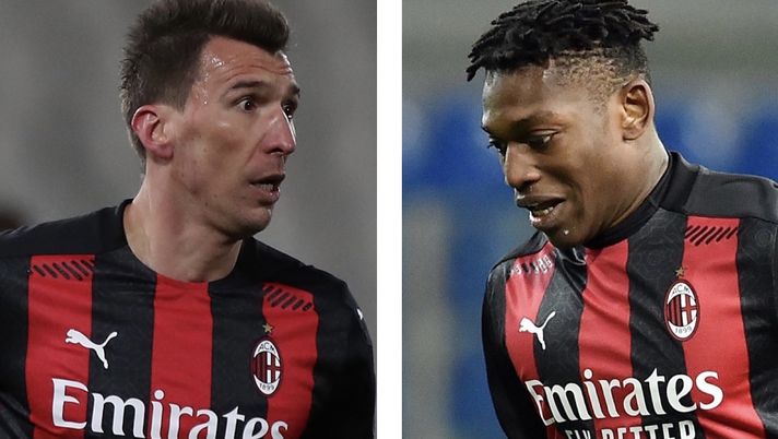 Mario Mandzukic e Rafael Leao, attaccanti del Milan | AC Milan News (Getty Images) 