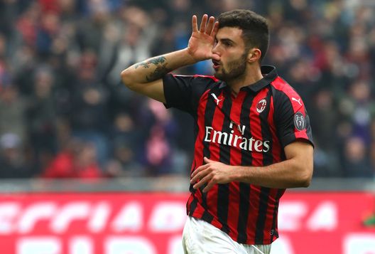 Patrick Cutrone, attaccante del Milan (credits: GETTY Images) Esultanza Patrick Cutrone, attaccante del Milan