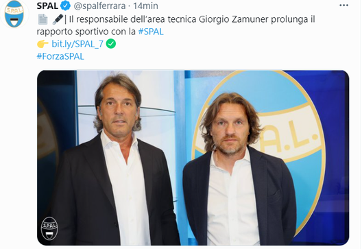 SPAL, via il ds Zamuner, De Franceschi e Tarantino- immagine 2