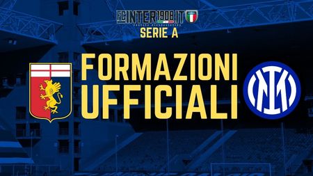 Genoa Inter formazioni ufficiali