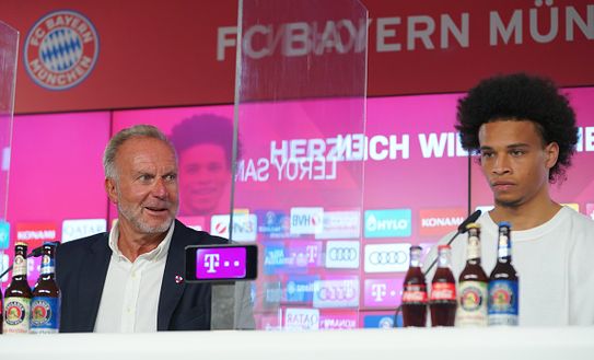 Karl-Heinz Rummenigge, Leroy Sane Bayern (Getty Images) Karl-Heinz Rummenigge, Leroy Sane Bayern (Getty Images)