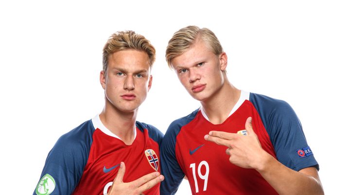 LILLESTROM, NORWAY - JULY 12: Erik Botheim, Erling Braut Haaland of Norway during G19 Men Photocall at Thon Arena on July 12, 2018 in Lillestrom, Norway. (Photo by Trond Tandberg/Getty Images) Salernitana, ecco Botheim: “Io e Haaland ci conosciamo fin da ragazzini…” - immagine 1