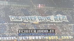 FOTO – Lo striscione della Nord per Samuel: “Ciao grande Walter, grazie!”