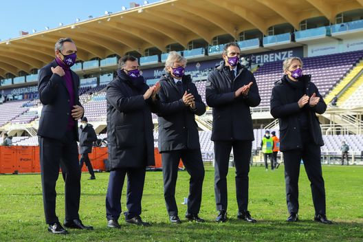  GERMOGLI PH: 22 NOVEMBRE 2020 FIRENZE STADIO ARTEMIO FRANCHI SERIE A FIORENTINA VS BENEVENTO NELLA FOTO I DIRIGENTI DELLA FIORENTINA OMAGGIANO PIETRO VUTURO 