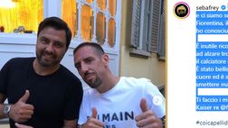 FOTO Frey a Ribéry: “Che bello vederti con il viola della mia squadra del cuore”