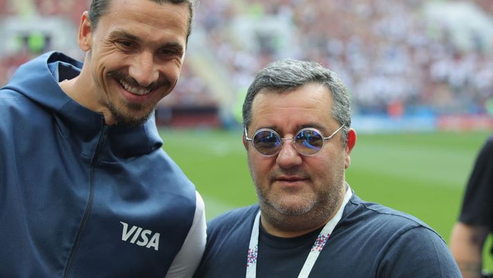 MOSCOW, RUSSIA - JUNE 17: Carmine Raiola looks on with Zlatan Ibrahimovic prior to the 2018 FIFA World Cup Russia group F match between Germany and Mexico at Luzhniki Stadium on June 17, 2018 in Moscow, Russia. (Photo by Alexander Hassenstein/Getty Images) MOSCOW, RUSSIA - JUNE 17: Carmine Raiola looks on with Zlatan Ibrahimovic prior to the 2018 FIFA World Cup Russia group F match between Germany and Mexico at Luzhniki Stadium on June 17, 2018 in Moscow, Russia. (Photo by Alexander Hassenstein/Getty Images)